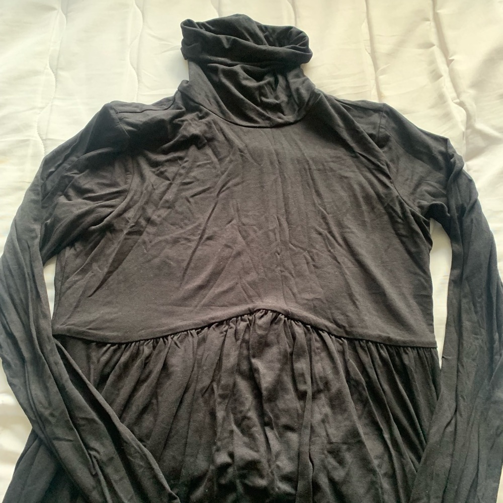 Maternity dress with turtle neck
